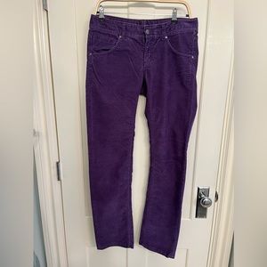 Athleta straight leg corduroy purple pants size M